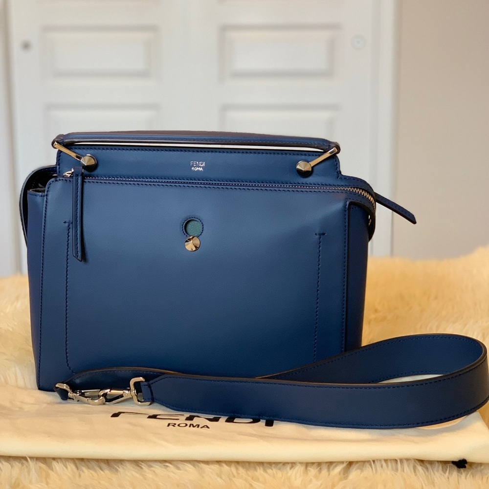 Fendi DotCom Medium Blue NWT